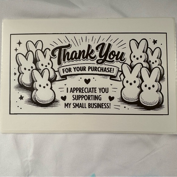 Easter Bunny Polymailer & Thank You Sticker Bundle - Picture 4 of 5